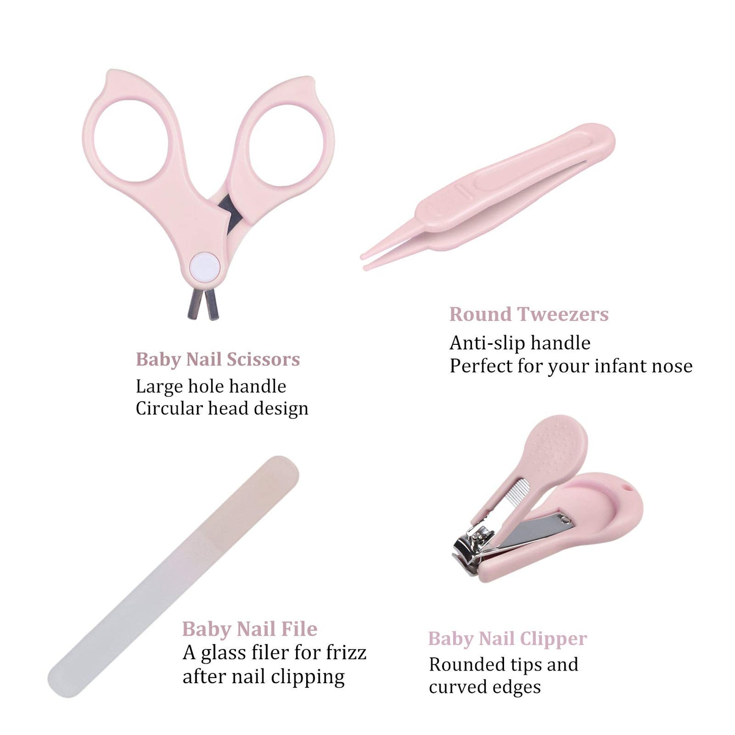 Baby Nail Kit, Baby Manicure Kit and Pedicure with Cute Owl Shape Case. Baby Nail Clipper, Scissor, Nail File & Tweezer for Newborn, Infant & Toddler, Mothers Day Gifts(Green)