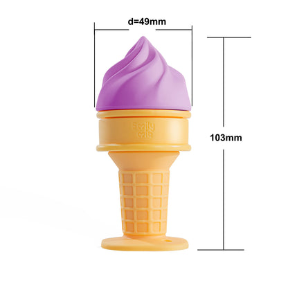 Smily Mia Freezer Teether for Babies 12-18Months,Freezable Ice Cream Toy for 6-12Months Babies,Cold Water Soother for 3-6Months for Teething Pian Relief,Cream White