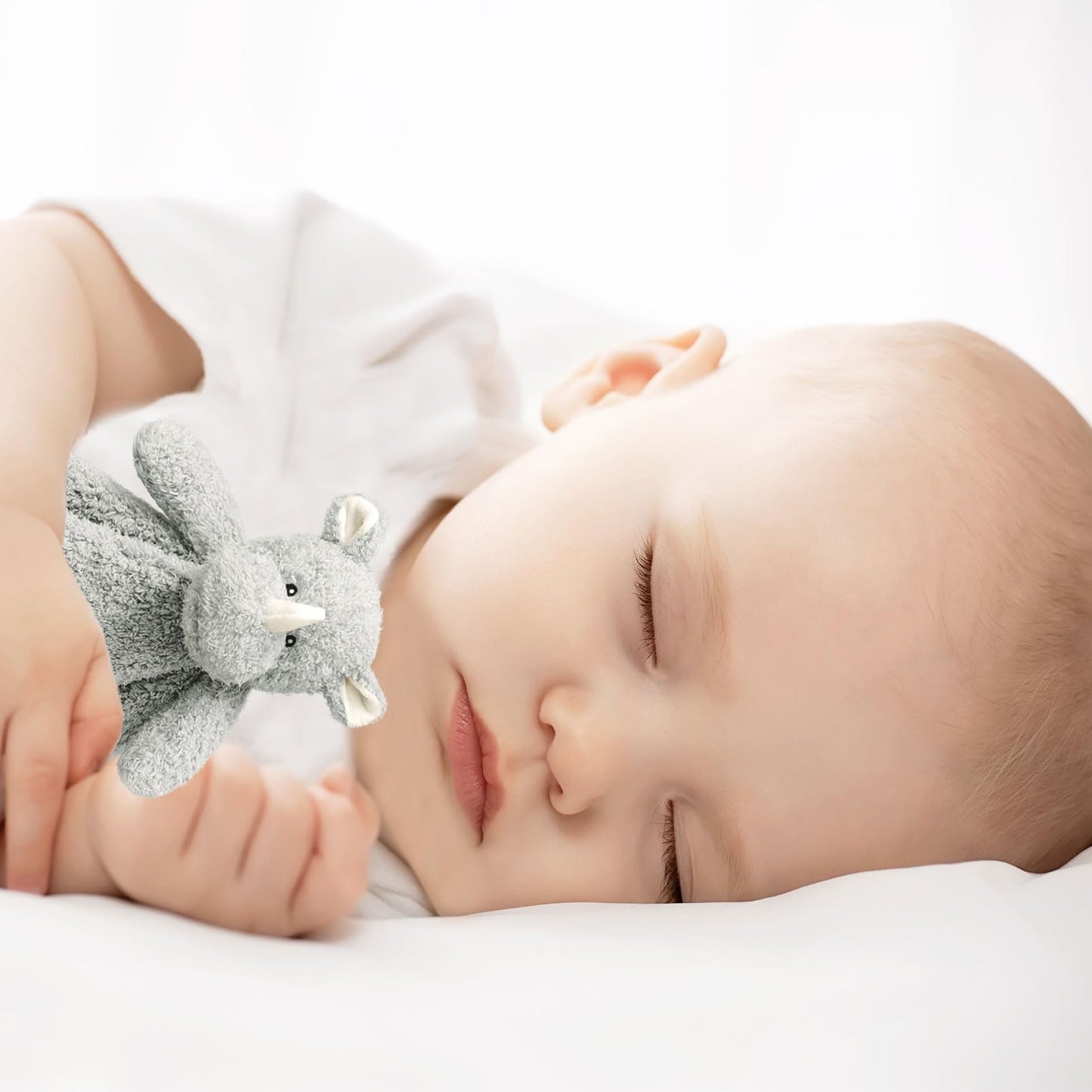 Baby Pink Rhino Soft Stuffed Animal Security Blanket, Plush Rhino Character Lovey Blanket, Baby Shower/Nursery Gift, Newborn Infant Toddler Snuggle Blankie for Boys Girls, 14 Inches