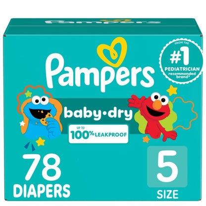 Pampers Diapers - Baby Dry - Size 1, 44 Count, Absorbent Disposable Infant Diaper (Packaging May Vary)