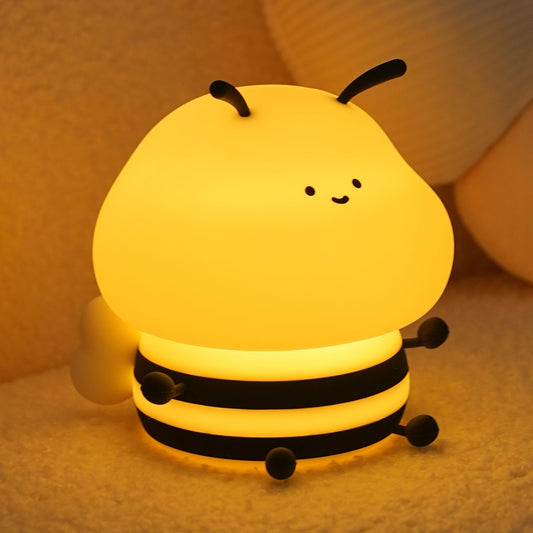 Nursery Night Light, RGB Bunny with 7 Colors & 3 Dim Levels, Rechargeable Silicone, Room Decor & Kids Gift