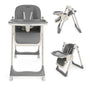 3-in-1 Foldable High Chair for Babies & Toddlers – Adjustable Height, Reclining Seat, 5-Point Safety Harness, Removable Tray, Lockable Wheels and Washable Cushion, Beige