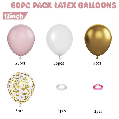 Beige Balloons, 60 PCS 12 Inch Cream Nude Sand White Clear Latex Birthday Balloons for Birthday Baby Shower Wedding Party Decorations
