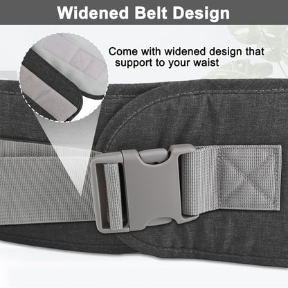 Baby Carrier, Ergonomic 6-in-1 Baby Carrier with Hip Seat for Newborn Infant Toddler, Adjustable Detachable Baby Holder Carrier for Dad Mom