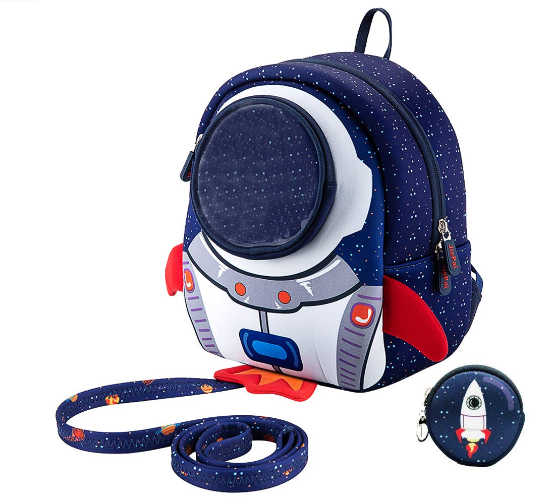 JiePai Rocket Toddler Kids Backpack with Harness Leash for Boys Girls Age 1-3