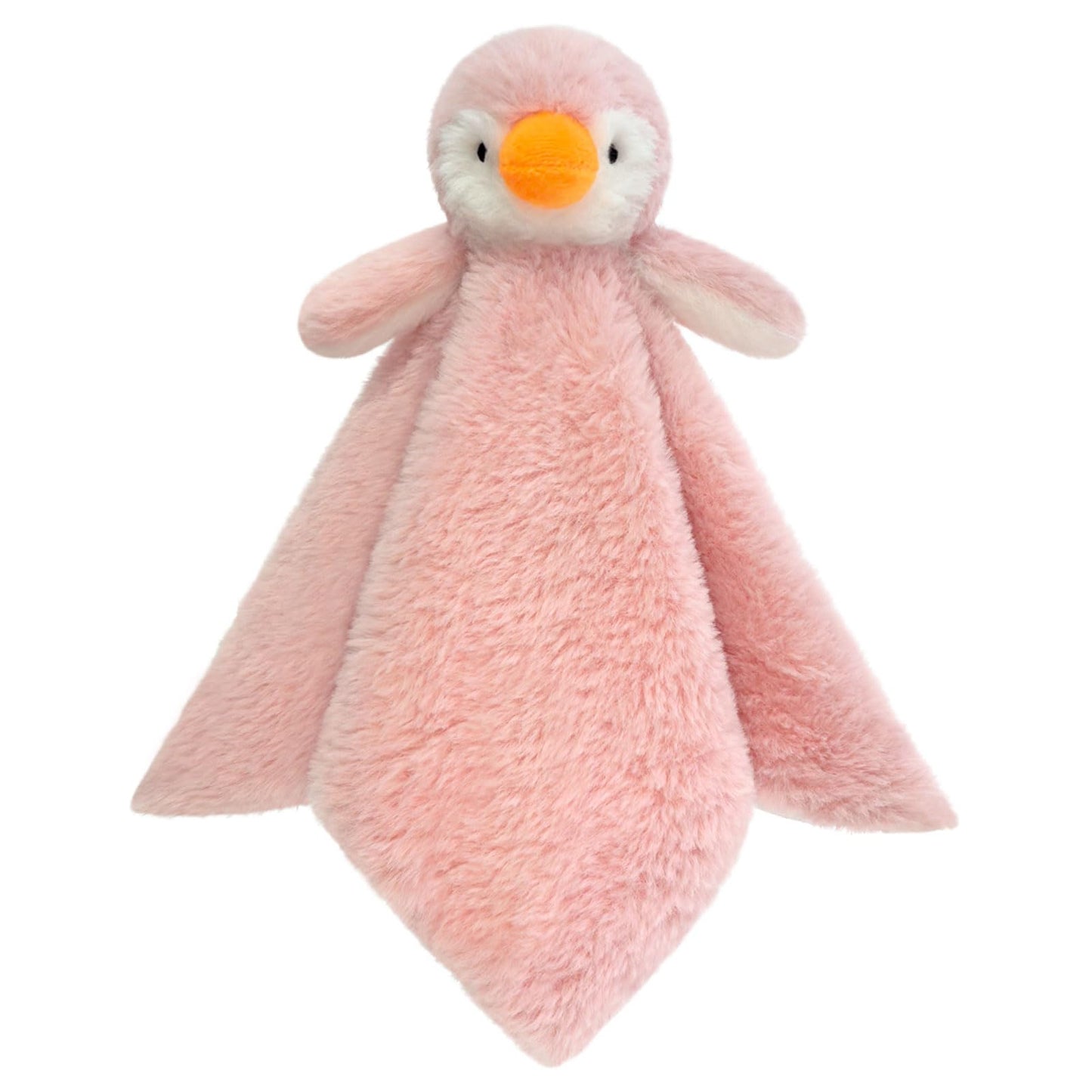 Baby Gray Penguin Soft Stuffed Animal Security Blanket, Plush Penguin Character Lovey Blanket, Baby Shower/Nursery Gift, Newborn Infant Toddler Snuggle Blankie for Girls Boys, 14 Inches