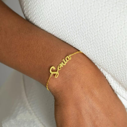 Custom Bracelet with Name 18K Gold Plated Personalized Name Ankle Bracelet Adjustable, Customized Beach Jewelry Gifts for Women Girlfriend