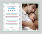 Daddy Gift from Newborn, New Dad Sweet Poem for His Birthday or Father's Day from Son, Daughter or Twins, 8x10 Inch Print Personalized with Name and Photo