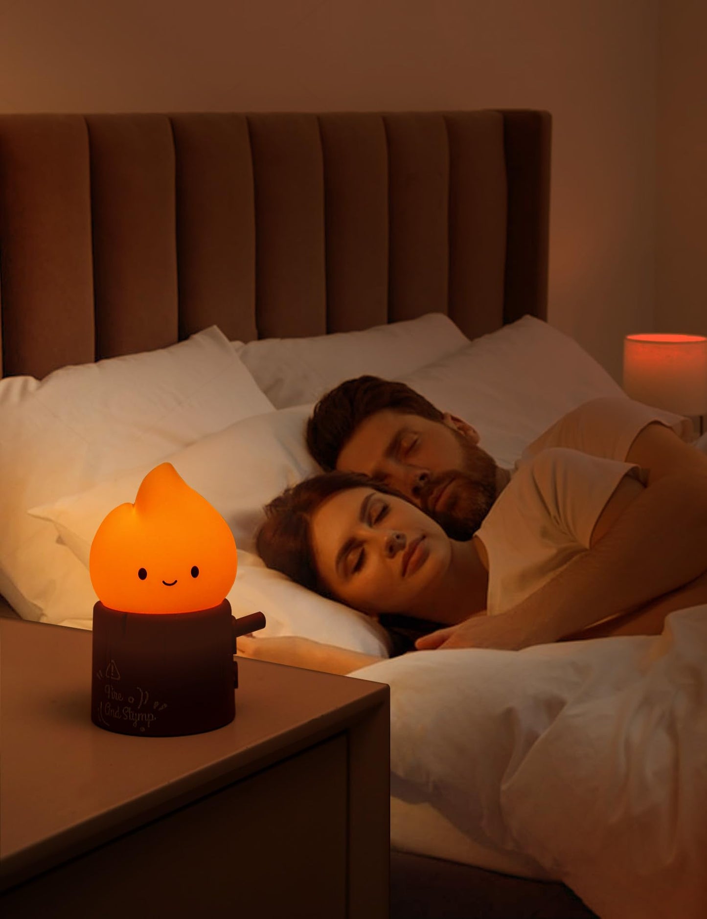Cute Chibi Flame Lamp, Anime Cozy Lights, Retro Rechargeable Night Light, Decor, Cute Desk Accessories, Gifts