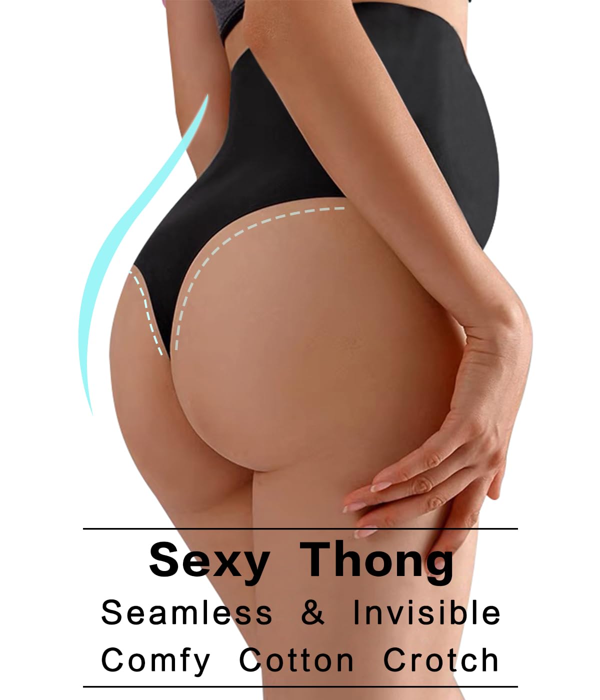 Seamless Maternity Thongs for Women, No Show Maternity Shapewear Over The Belly, Pregnancy Belly Support Panties
