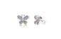 Crystal Butterfly Kids Baby Girl Earrings With Elements