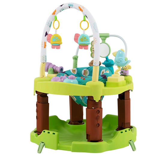 HOMGX Baby Bouncer Activity Center, 3 in 1 Baby Jumper Center & Infant Playtime Mat & Activity Table w/Baby Toys, 3 Adjustable Heights & 360° Rotatable Seat, Exersaucer for Toddlers (Green)