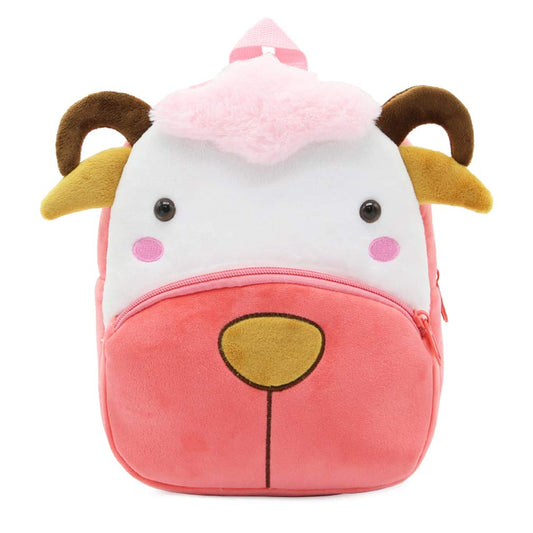 Ladyzone Toddler Backpack Zoo Animals Backpacks Cute Plush Bag Cartoon 10" Preschool Book Bag For 2+ Years Girls Boys