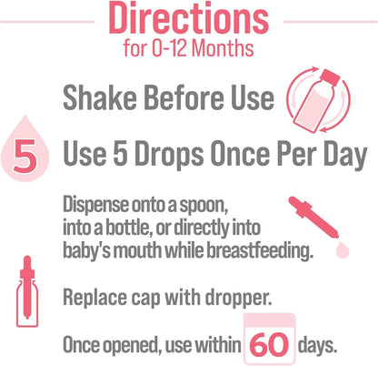 Culturelle Baby Digestive Calm & Comfort Probiotic (Age 0-12 Mos) 8.5Ml, Helps Periodic Colic, Gas, Fussiness, Crying & Digestive Upset In Infants & Newborns, Vegan Non-Gmo Gluten-Free, 1 Mos. Supply