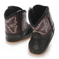 Kuner Baby Cowboy Boots Western Boots Toddler Cowboy Bootie Soft Sole Non-Slip Crib Shoes for Infant Boys Girls0-18 Months