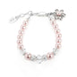 Cherished Moments Baby or Children's Sterling Silver Flower Girl Bracelet with High-End Simulated Pearls with Daisy Charm for Infants, Toddlers, Kids, or Little Girls