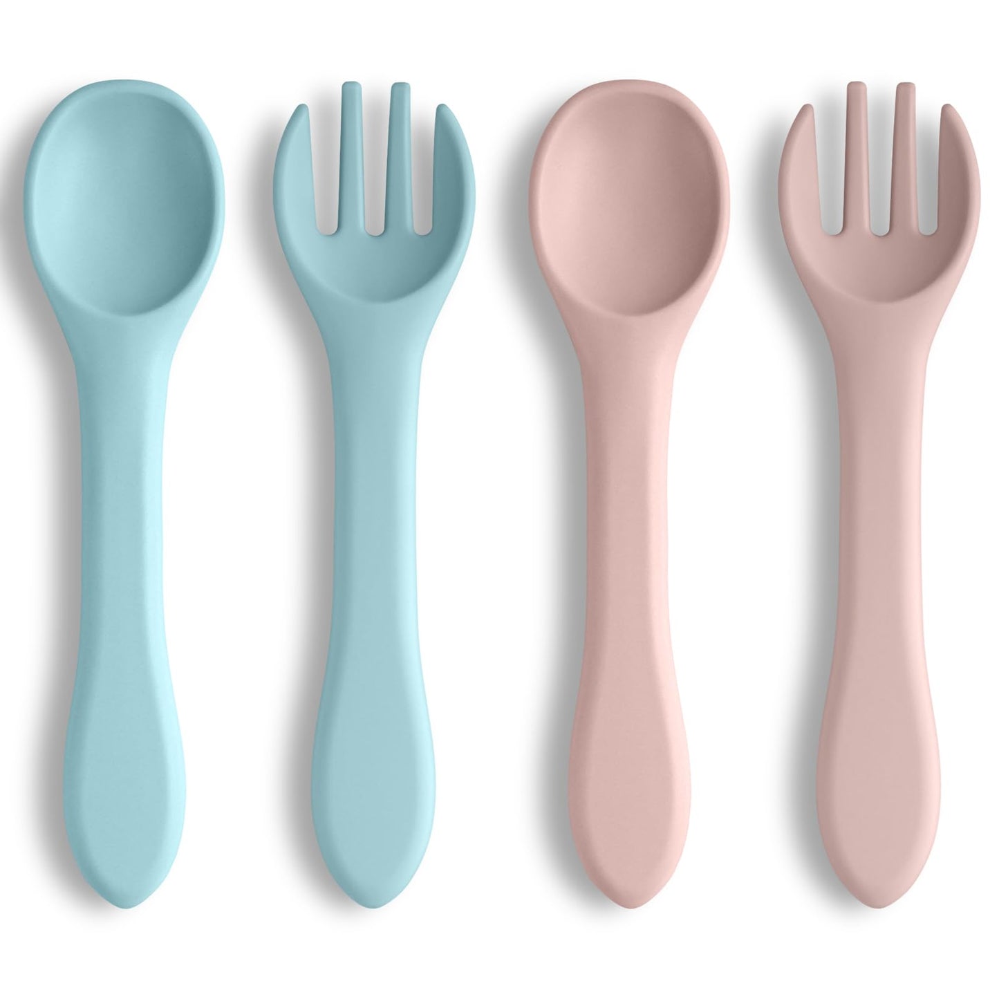 Vicloon Silicone Baby Feeding Spoons - 7 PCS First Stage for Infants, Ultra-Durable & Chewproof, Dishwasher Safe Baby Utensils
