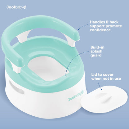 Jool Baby Potty Chair for Toddler Toilet Training - Splash Guard & Back Support (Pink)