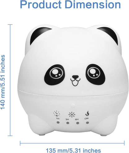 Mini Cool Mist Humidifier - Quiet Aroma Diffuser with 7 Color LED Lights, 2 Mist Levels, Timer & Auto Shut-Off for Bedroom and Office