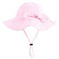Baby Girl Sun Hat with UPF 50+ Outdoor Adjustable Beach Hat with Wide Brim Bucket Hats