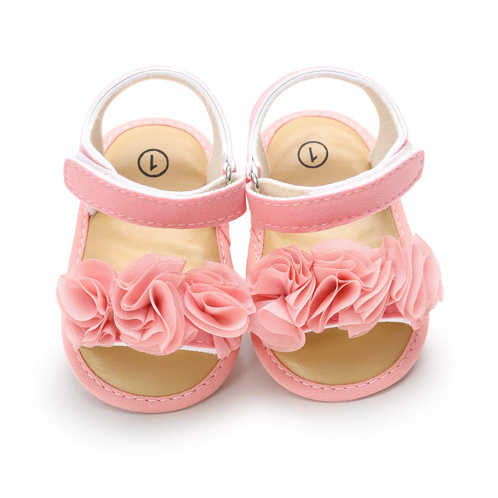 HsdsBebe Baby Girls Sandals Bohemia Flower Bow Soft Sole Toddler First Walkers Beach Summer Shoes