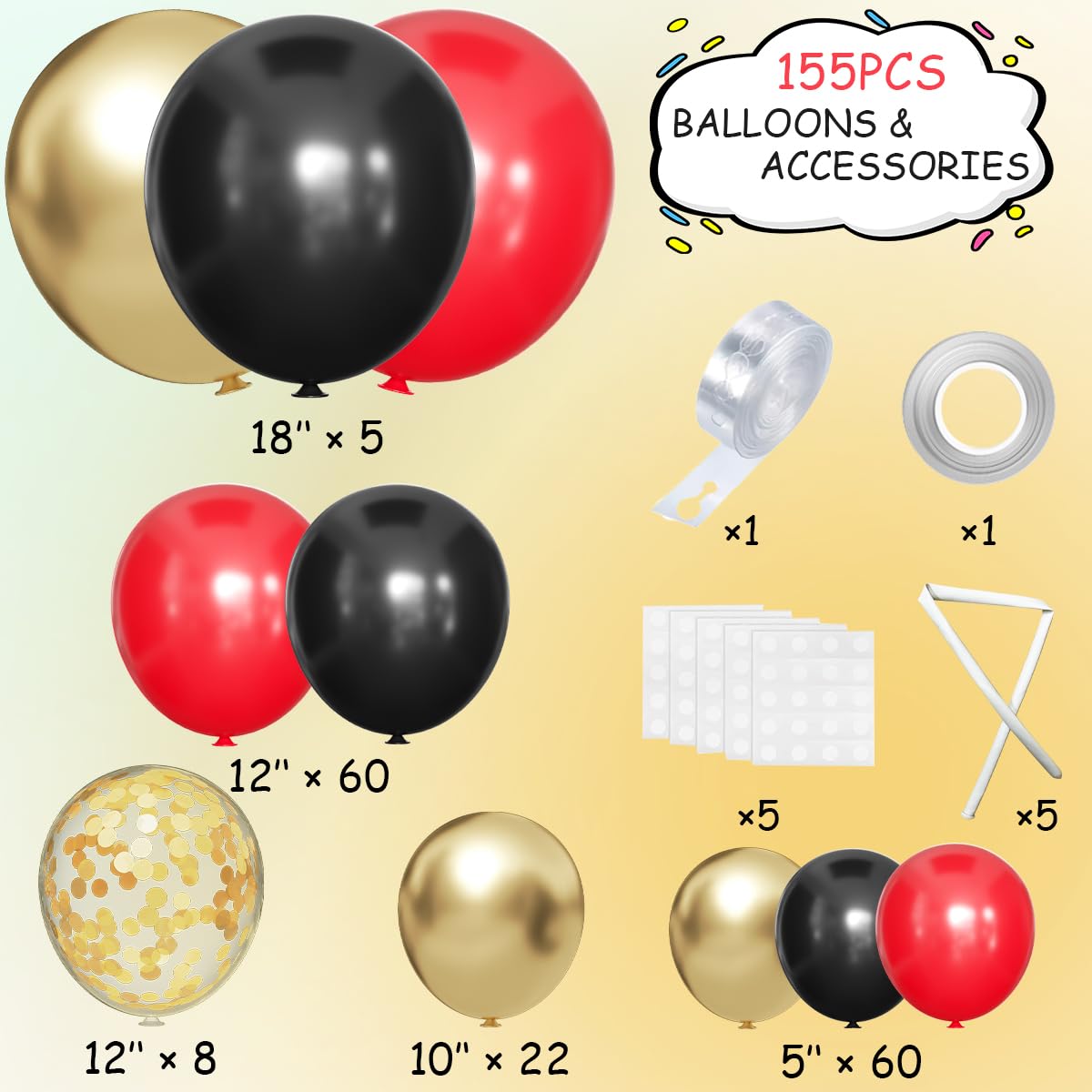 155Pcs Sage Green White Gold Balloon Garland Arch Kit with Gold Confetti Balloons for Graduation Baby Shower Decor Happy Birthday Party Wedding Jungle Decorations