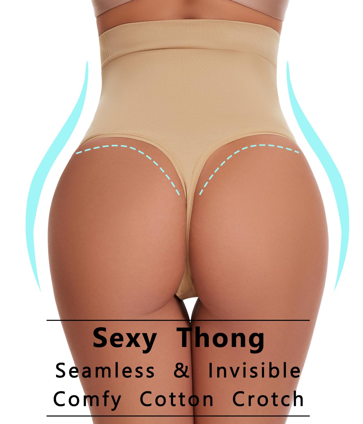 Seamless Maternity Thongs for Women, No Show Maternity Shapewear Over The Belly, Pregnancy Belly Support Panties
