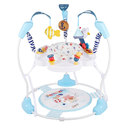Baby Activity Center, 3-in-1 Baby Jumper, Infant Activity Center with 360° Rotating Seat, Music, Lights, 3 Adjustable Heights, Infant Activity Jumper for 6+ Months JP2401