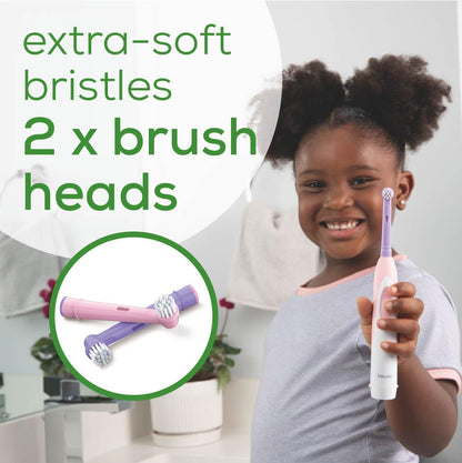 Beurer TB10 Kids Electric Toothbrush Kit - Fun Milo The Monkey Cap with 2 Extra-Soft Brush Heads to Help Remove Plaque, 2 Minute Timer, and Rinse Cup, BPA-Free, Safe for Ages 3+