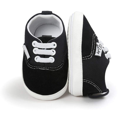 Morbido Infant Baby Boys Girls Canvas Sneaker Toddler Slip On Anti Skid Newborn First Walkers Candy Shoes for 0-18 Months