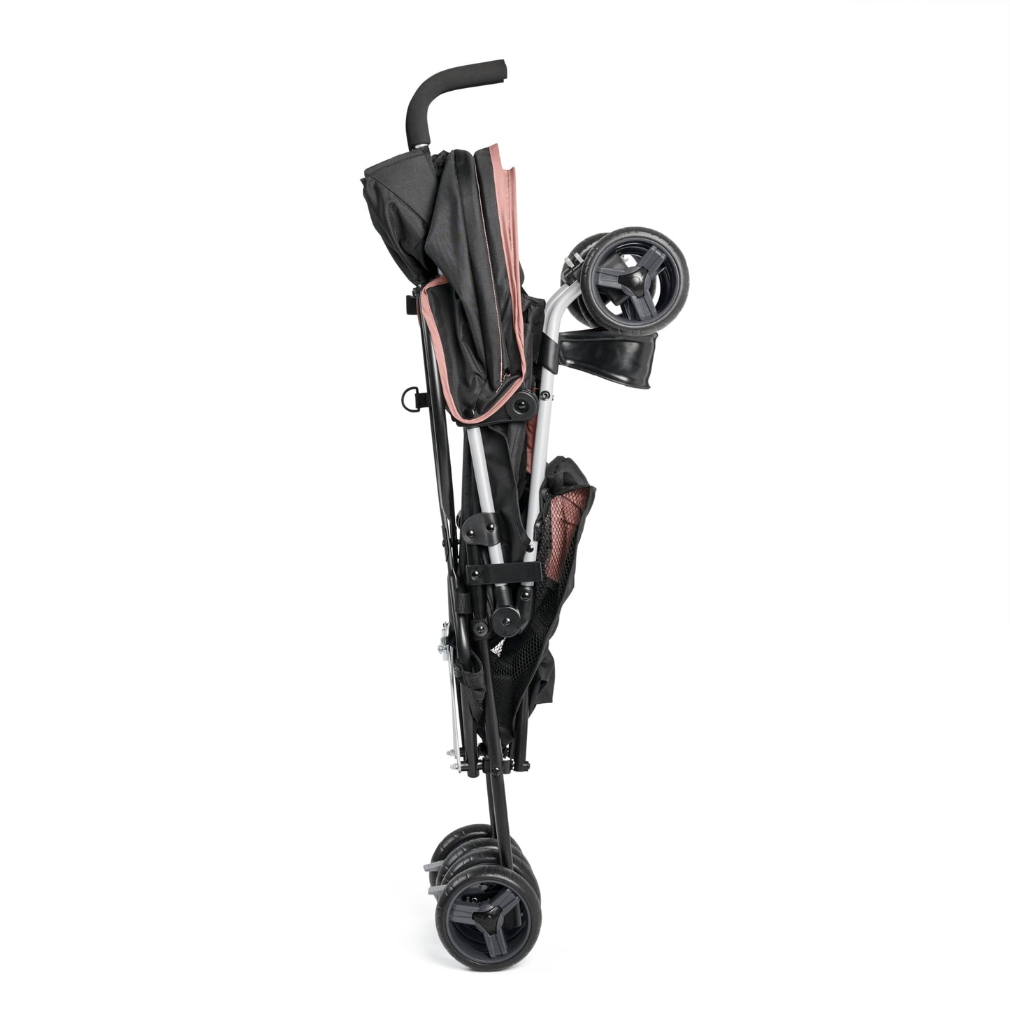 Summer by Ingenuity 3D Mini Convenience Stroller – Lightweight Stroller with Compact Fold, Multi-Position Recline, Canopy with Pop Out Sun Visor and More – Umbrella Stroller for Travel, Pink