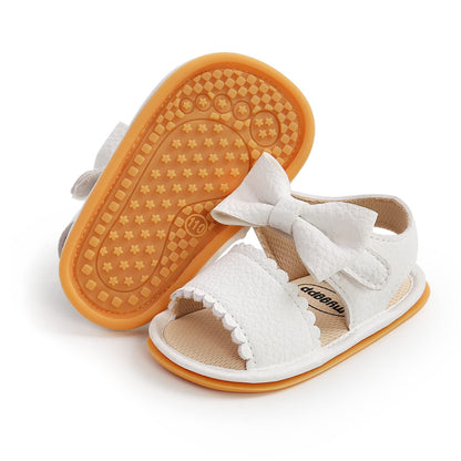 Baby Girl Sandals Summer Crib Shoes Bowknot Soft Sole Infant Girls Princess Dress Flats First Walker Shoes