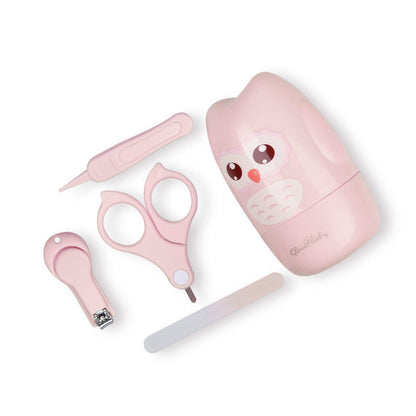 Baby Nail Kit, Baby Manicure Kit and Pedicure with Cute Owl Shape Case. Baby Nail Clipper, Scissor, Nail File & Tweezer for Newborn, Infant & Toddler, Mothers Day Gifts(Green)