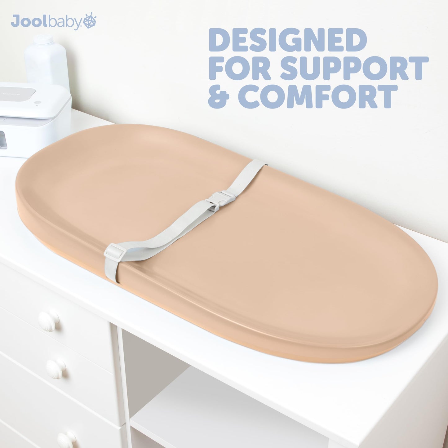 Jool Baby Waterproof Baby Changing Pad - Easy to Clean, Lightweight & Portable - Large Foam Cushion for Comfort (Sage)