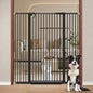 Fairy Baby 51.18" Extra Tall Cat Gate for Doorway, 29.5"-40.5" Extra Wide Pet Gate Dog Barrier Indoor for Cats Dogs, Kid Puppy Dog Gate No Jumping Over & No Climb, Metal Child Safety Proof Gate, Black