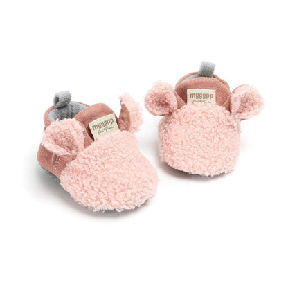 Baby Boys Girls Soft Plush Slippers Cartoon Toddler Infant Warm Winter House Shoes