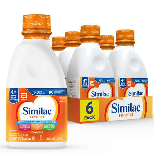 Similac Sensitive Infant Formula, for Fussiness & Gas Due to Lactose Sensitivity, Baby Formula Powder, 29.8-oz Value Can