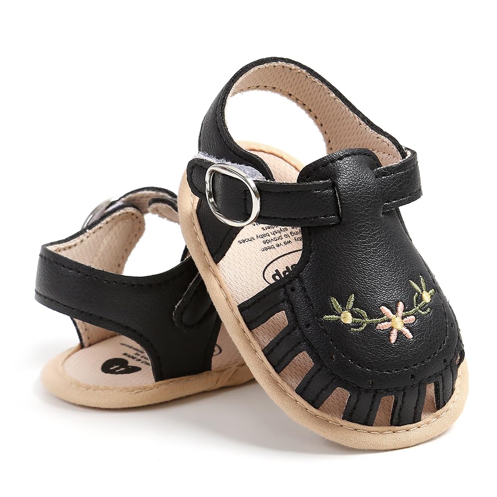 HsdsBebe Baby Girls Sandals Bohemia Flower Bow Soft Sole Toddler First Walkers Beach Summer Shoes