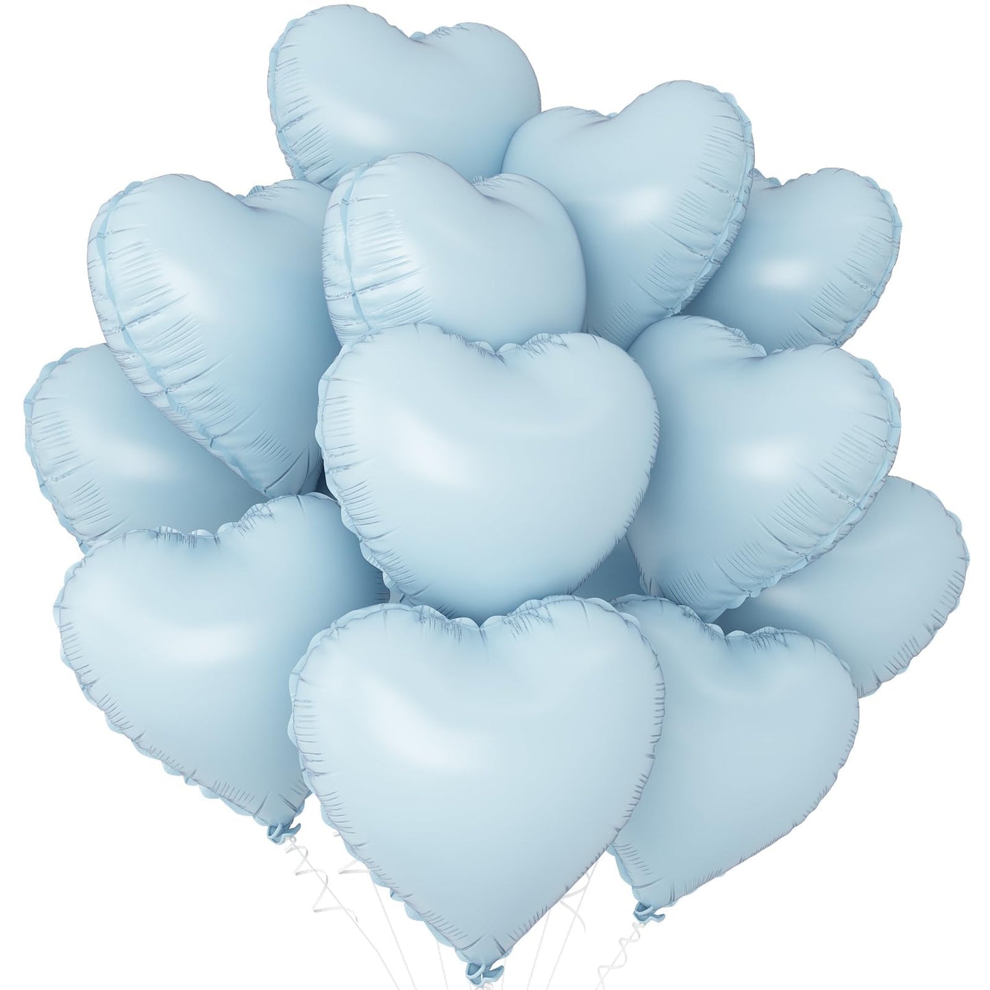 Sage Green Gold Heart Balloons,12Pcs Light Gold Heart Shaped Foil Balloons,18Inch Cream White Helium Mylar Balloon for Baby Shower Birthday Anniversary Wedding Party Decorations