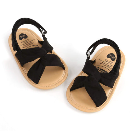 SOFMUO Baby Girls Sandals Premium Soft Sole Infant Indoor Flat Newborn Slippers Lightweight Comfort Toddler Summer Princess Dress Shoes