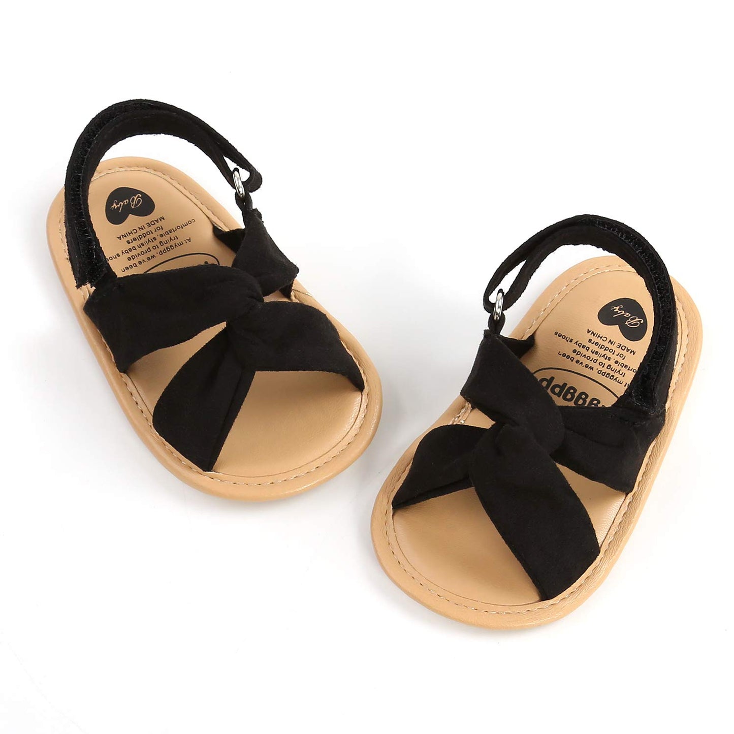 SOFMUO Baby Girls Sandals Premium Soft Sole Infant Indoor Flat Newborn Slippers Lightweight Comfort Toddler Summer Princess Dress Shoes