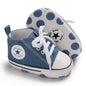 Unisex Baby Girls Boys Canvas High-top Shoes, Newborn Infant Anti-Slip Soft Sole Frist Walking Breathable Sneakers