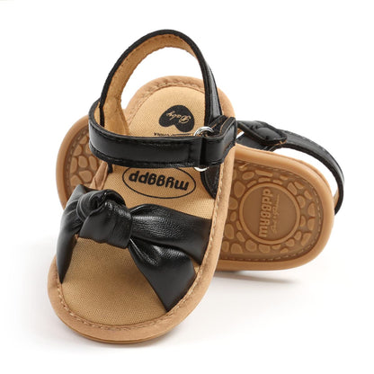 LAFEGEN Infant Baby Girls Summer Sandals Newborn Toddler First Walker Crib Dress Shoes