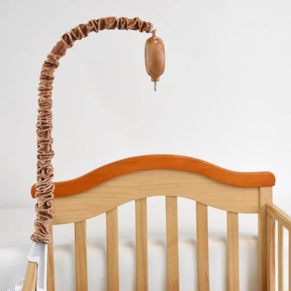 Baby Mobile arm with Music Box Spinner, Imitation Wood 35 lullabies Crib Mobile Motor ,Volume Control，26 inches Crib Mobile arm Mobile Holder
