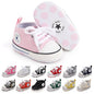 Unisex Baby Girls Boys Canvas High-top Shoes, Newborn Infant Anti-Slip Soft Sole Frist Walking Breathable Sneakers