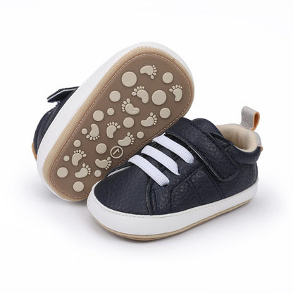 E-FAK Baby Shoes Boys Girls Infant Sneakers Non-Slip Rubber Sole Toddler Crib First Walker Shoes