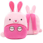 Ladyzone Toddler Backpack Zoo Animals Backpacks Cute Plush Bag Cartoon 10" Preschool Book Bag For 2+ Years Girls Boys