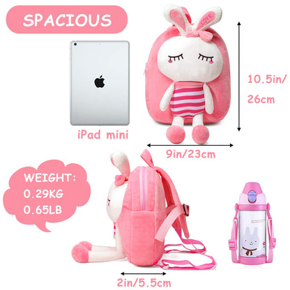 VASCHY Toddler Backpack, Baby Boys and Girls Cute Plush Animal Small Daycare Backpack for Baby Little Kids Yellow Cat