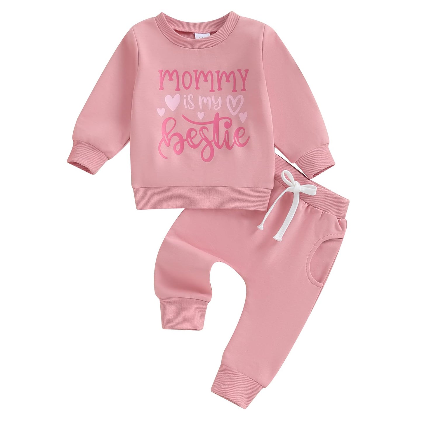 Kaipiclos Toddler Baby Girl Fall Winter Outfit Mamas Girl Long Sleeve Pullover Sweatshirts Jumper Pants Clothes Set