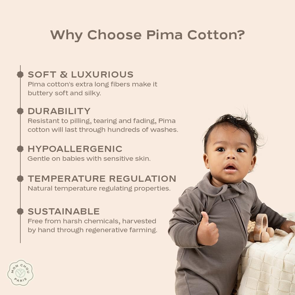 Organic Baby Blanket, 100% Organic Pima Cotton, Elegant Baby Blanket Perfect for Crib, Stroller, Nursery, Newborn Infant Boy Girl, 30” x 37”